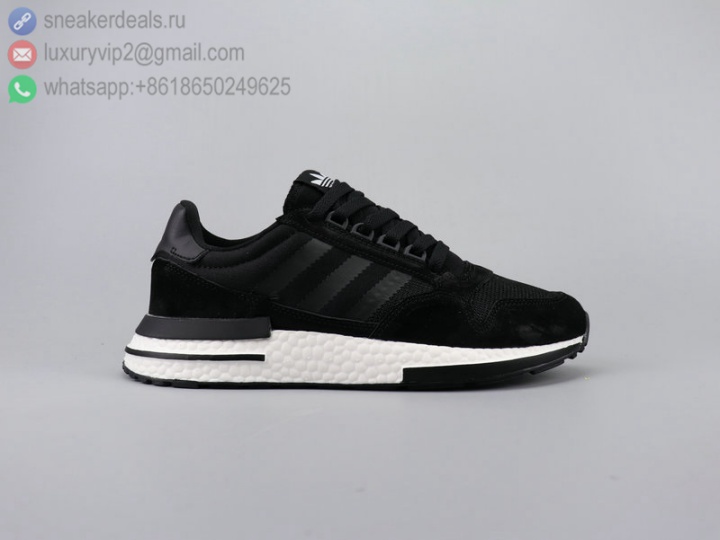 ADIDAS BOOST 500 BLACK LEATHER UNISEX RUNNING SHOES